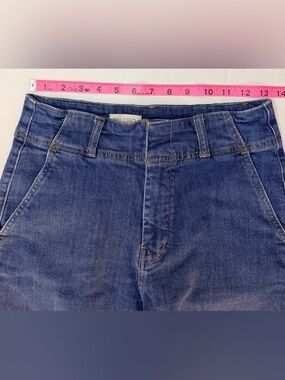 Anthropologie The Maisy Relaxed Cuff Mid-Rise Straight-Leg Jeans by Pilcro 28